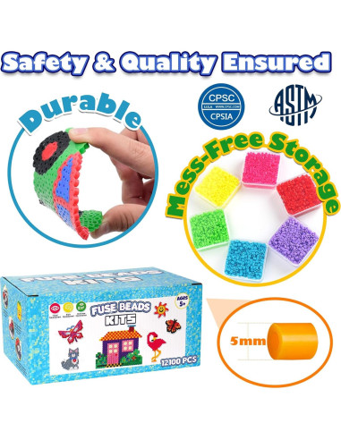 Kit de Perlas de Fusión FUNZBO 12000 Piezas Multicolor
