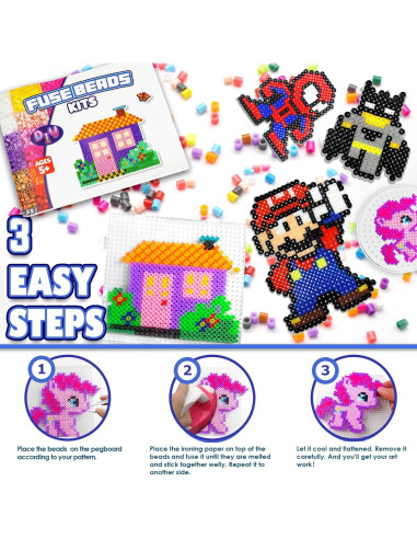 Kit de Perlas de Fusión FUNZBO 12000 Piezas Multicolor