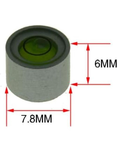 Mini nivel de burbuja The Yan He 7.8x6mm aluminio verde