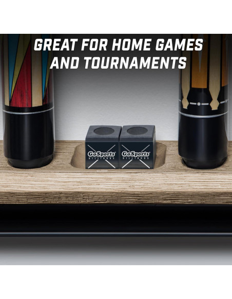 Cubo de Tiza para Taco de Billar GoSports Premium 12 Pack - Negro