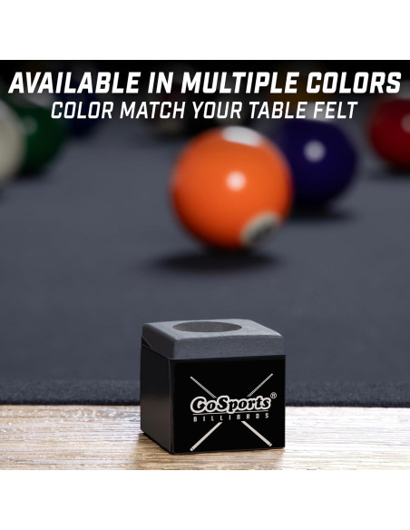 Cubo de Tiza para Taco de Billar GoSports Premium 12 Pack - Negro
