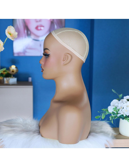 Cabeza de Maniquí L7 para Exhibición de Pelucas - Rojo