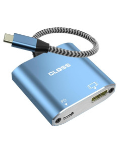 Adaptador USB C a HDMI 2-en-1 Closs 4K con Carga PD 100W
