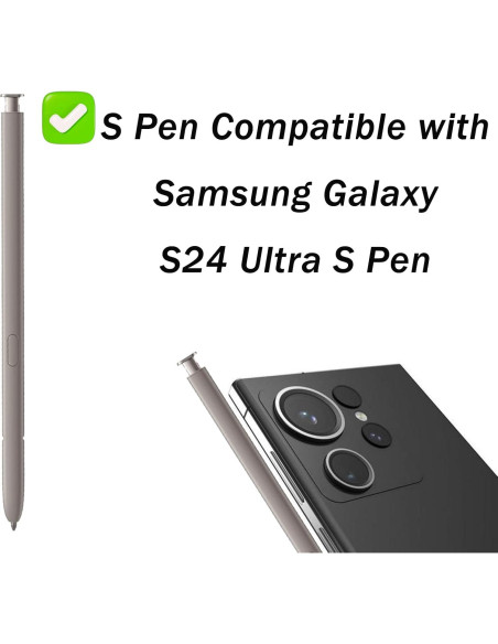 Paquete de 2 S Pen para Samsung Galaxy S24 Ultra Gris