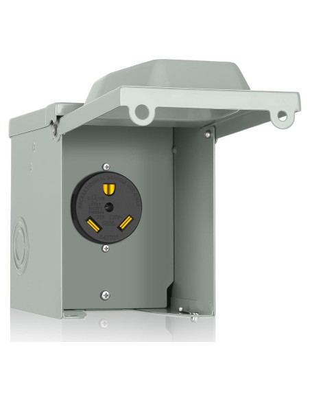 Caja de Salida de Energía RV PAULINN 30A Nema TT-30R Impermeable Caja de Salida de Energía RV PAULINN 30A Nema TT-30R Impermeable