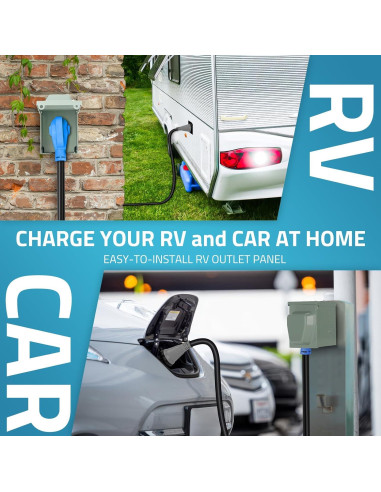 Caja de Salida de Energía RV PAULINN 30A Nema TT-30R Impermeable