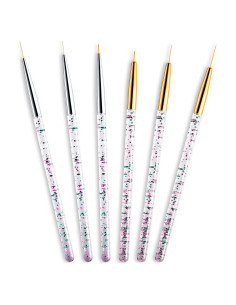 Pinceles de Delineador de Ojos Leelosp 6 Piezas Punta Fina