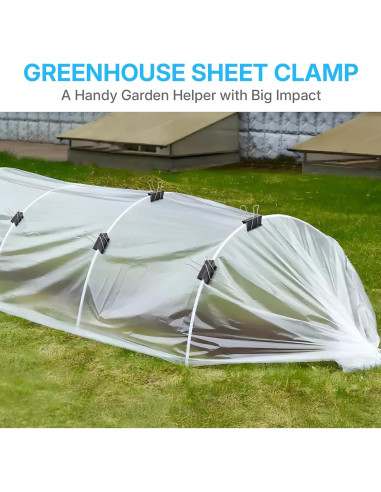 Clips de Carpeta Jumbo OWLKELA 3 Pulgadas 6 Pcs Negros