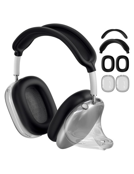 Cubiertas de Silicona Cverny para AirPods Max 2020/2024 - Negro