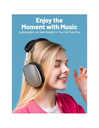 Cubiertas de Silicona Cverny para AirPods Max 2020/2024 - Negro