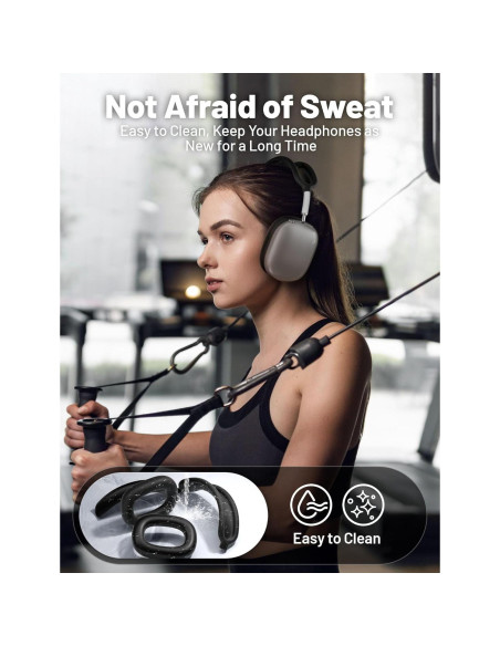 Cubiertas de Silicona Cverny para AirPods Max 2020/2024 - Negro