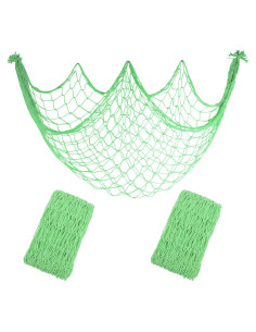 Paquete de 2 Redes de Pesca Decorativas Verde Manzana 203x102 cm