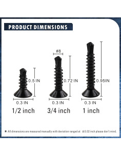 Kit de Tornillos Autoperforantes MateOne Acero Inoxidable 410 150 PCS 2