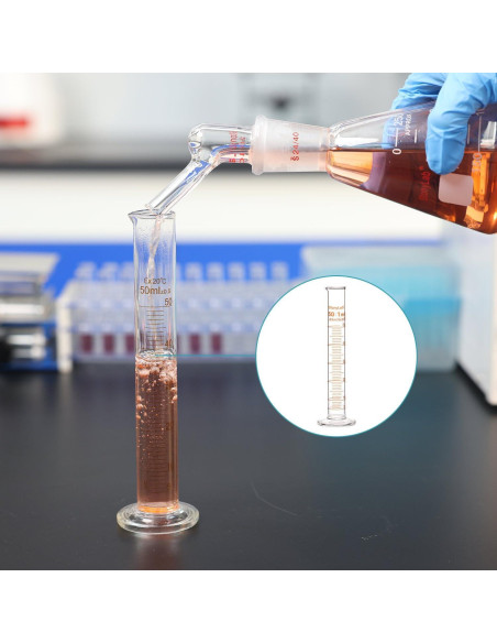 Cilindro Graduado 50 ml StonyLab Vidrio Borosilicato Pared Gruesa