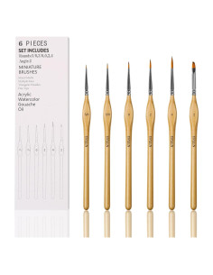 Juego de 6 Pinceles de Pintura Miniatura YFLLN - Triangulares