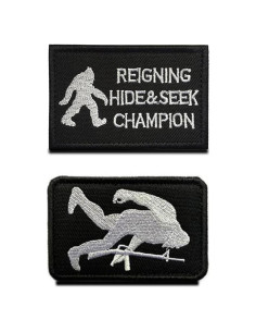 Parche Bordado Táctico Zcketo Bigfoot 2 Pcs 8x5cm Gancho