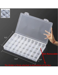 Caja Organizadora de Plástico Feadily 36 Rejillas 37.8x23.4cm 2