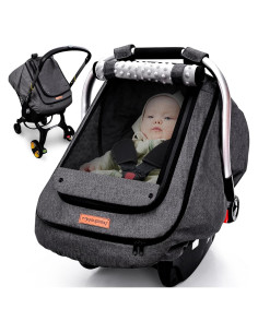 Cubierta Impermeable para Asiento de Auto Bebé Gris Oscuro