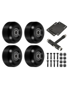 Ruedas de Skateboard PATIKIL 52mm 95A Negras - Paquete de 4