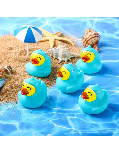 Patitos de Goma Flotantes PullCrease - Tiburón Azul (12 Pcs)