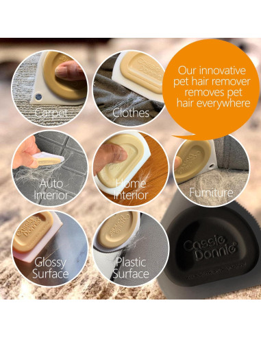 Mini Removedor de Pelo de Mascota PH2201T Gris - Reutilizable y Lavable