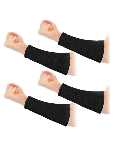 Mangas Resistentes al Corte Geyoga Nivel 5 - 2 Pares Negros