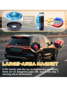 Luz de Advertencia LED Tumecos con Base Magnética - Rojo 2