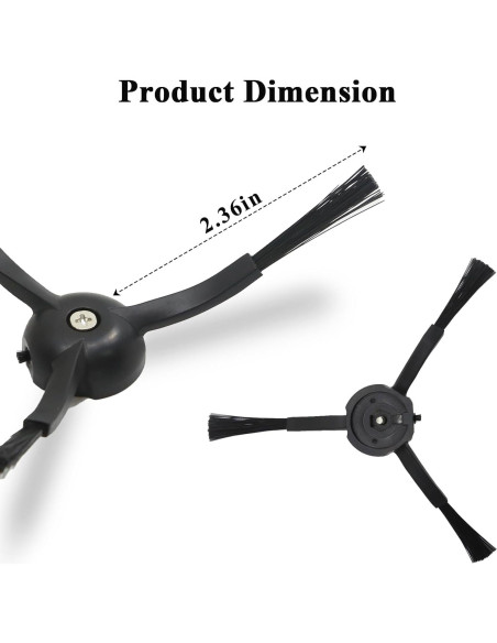 Cepillos Laterales Soniicmomo para Roborock Q Revo y S8 - 6 Piezas