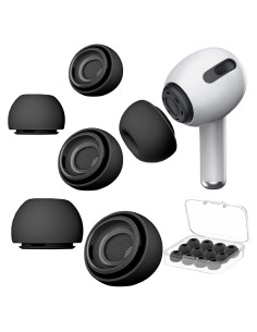 Puntas de Silicona W&Y para AirPods Pro - 6 Pares, Negro
