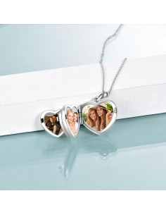 Collar Medallón de Plata de Ley 925 Te Amo hasta la Luna 2