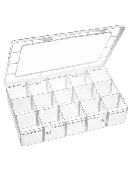 Caja Organizadora de Plástico Exptolii Grande 15 Compartimentos 28x16 cm