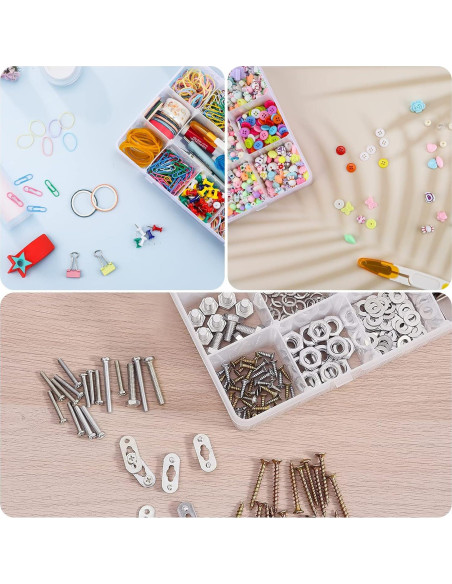 Caja Organizadora de Plástico Exptolii Grande 15 Compartimentos 28x16 cm