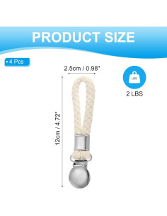 Clip de Toallas de Cocina PATIKIL, Metal, Beige, Paquete de 4 2