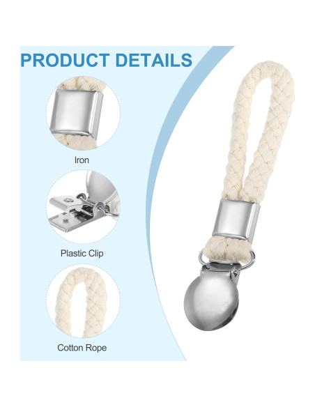 Clip de Toallas de Cocina PATIKIL, Metal, Beige, Paquete de 4