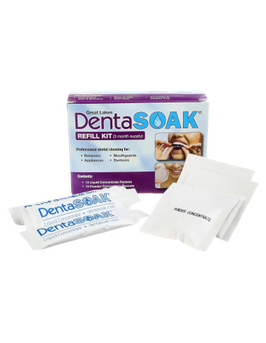 Kit de Recarga DentaSOAK - Limpiador para Dentaduras y Retenedores