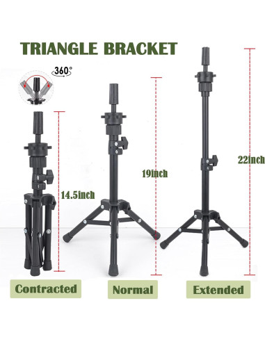 Cabeza de Maniquí de Lienzo ZKSWT 23" con Soporte y Accesorios