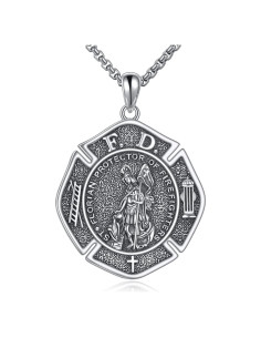 Collar YFN San Florián Plata Esterlina 925 55.88 cm Joyería Religiosa