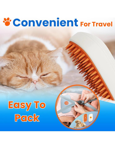 Cepillo de Vapor para Mascotas Wikiazon - Acicalamiento Eficaz