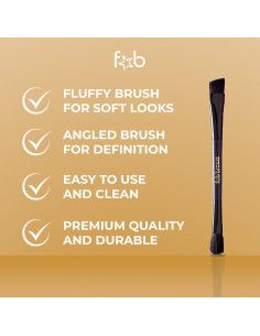 Brocha Aplicadora Doble Fab Brows - Vegana y Hipoalergénica 2