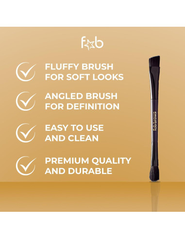 Brocha Aplicadora Doble Fab Brows - Vegana y Hipoalergénica