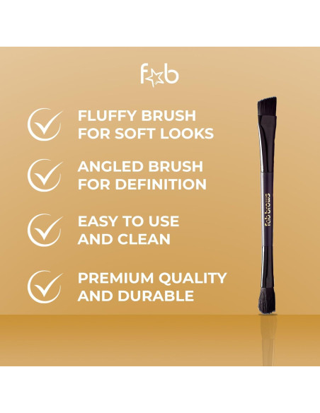 Brocha Aplicadora Doble Fab Brows - Vegana y Hipoalergénica