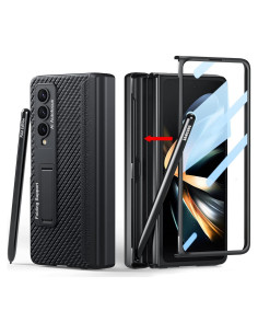 Funda Samsung Galaxy Z Fold 4 con Soporte para S Pen - Fibra de Carbono