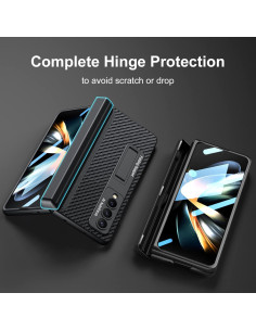 Funda Samsung Galaxy Z Fold 4 con Soporte para S Pen - Fibra de Carbono 2