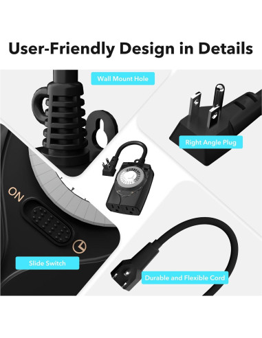 Temporizador Mecánico HBN para Exterior 24 Horas 15A