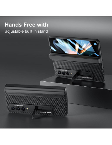 Funda Samsung Galaxy Z Fold 4 con Soporte para S Pen - Fibra de Carbono