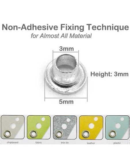 Ojetes Quicklet de Aluminio FoRapid 1/8" (3mm) Negro - 200 PCS