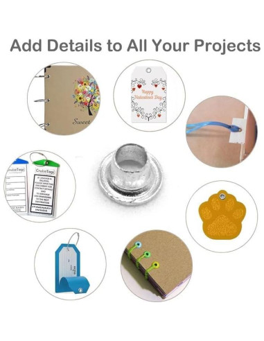 Ojetes Quicklet de Aluminio FoRapid 1/8" (3mm) Negro - 200 PCS