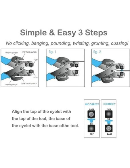 Ojetes Quicklet de Aluminio FoRapid 1/8" (3mm) Negro - 200 PCS