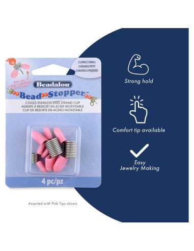 Detenedor de Perlas Beadalon Pequeño 20 Piezas Metal