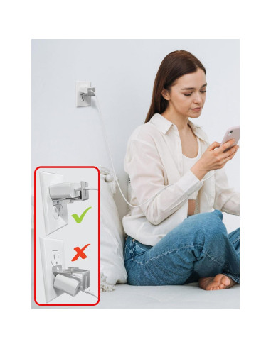 Bloqueo de Toma de Corriente ILIVABLE Ajustable Plata 1 Paquete